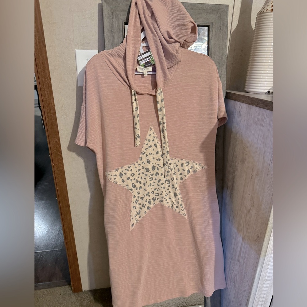 Brand new dress with a hood